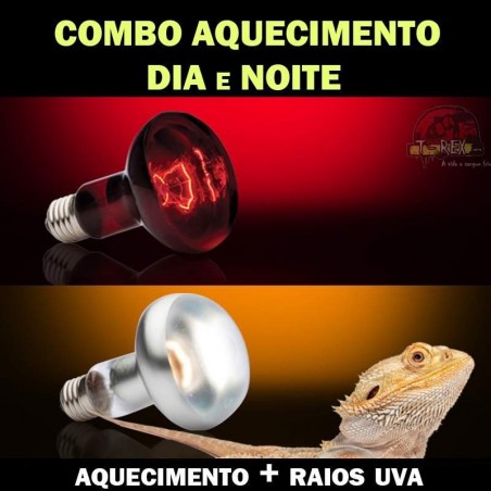 Lampada aquecimento calor repteis