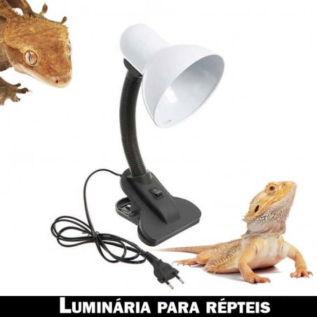 suporte luminaria para repteis
